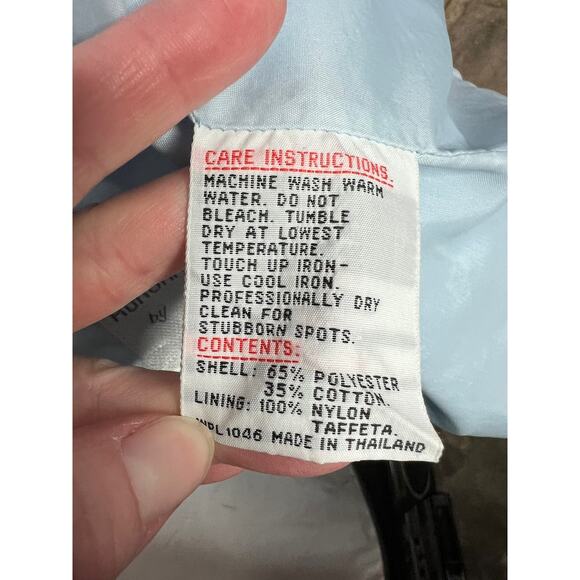 Jacket 1980s hood blue cream - Picture 12 of 13